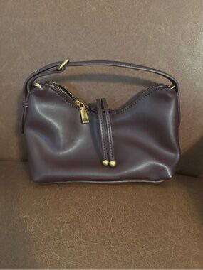 New Zara Mini Bucket Crossbody Bag Wine